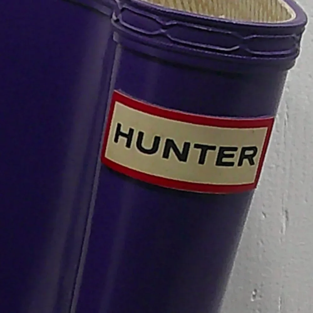 Hunter Purple Rain Tall Rubber Waterproof Puddle Stomping Rain Boots Size 5 M
